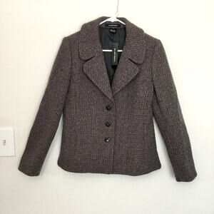 Ellen Tracy Women's Fashion Gray Wool Blazer Size 6 | Style TEMU9889 Calypso